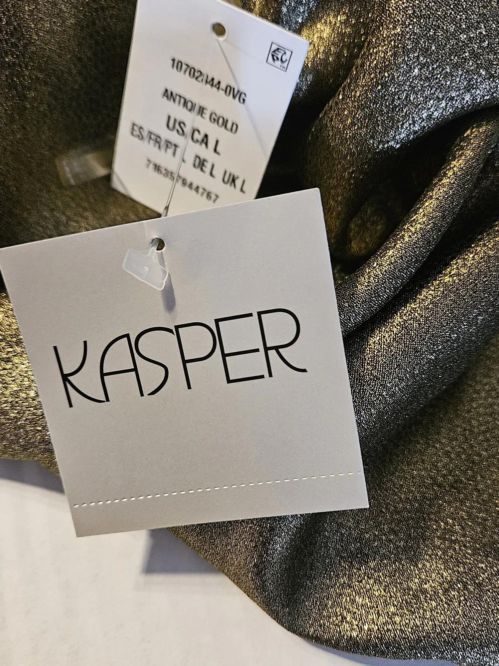 Kasper Metallic Bronze Tie-Front Sleeveless Top - Picture 7 of 9